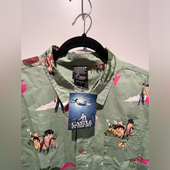 Studio Castle in the Sky Pazu, Sheeta, and Friends Woven Button-Up (Large) - Picture 4 of 7